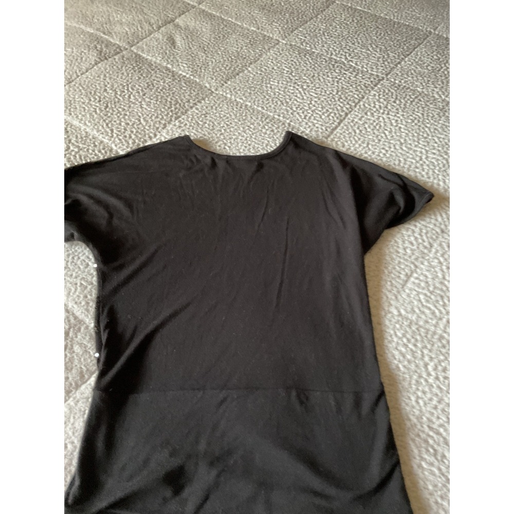 Anonyme sans toi Sequin Top Womens S Black Excellent Chevron Short Sleeve Dolman - Picture 3 of 3
